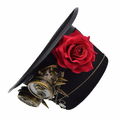 Gothic Wool Brozen Gears Hat